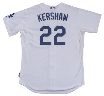 2014 Clayton Kershaw Game Used Los Angeles Dodgers Home Jersey (Sports Investors Authentication)
